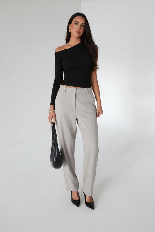 Schwarzes Polyester (Polyesterfaser) Party-Top L GWC-00018