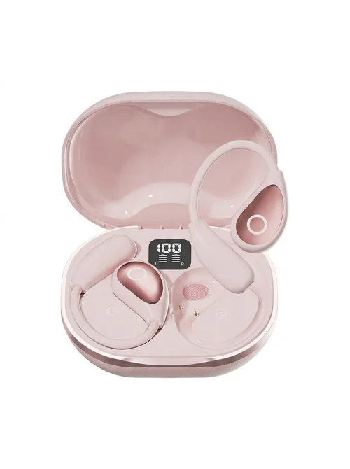 Wireless Open-Ear Bluetooth Earbuds with Leather Charging Case Model#M95