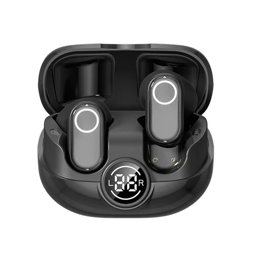 Écouteurs sans fil à conduction aérienne avec indicateur de batterie LED, modèle n° M89