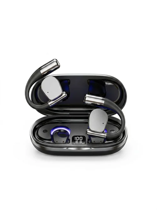 Wireless Open-Ear TWS Earbuds with LED Battery Display Model#M111