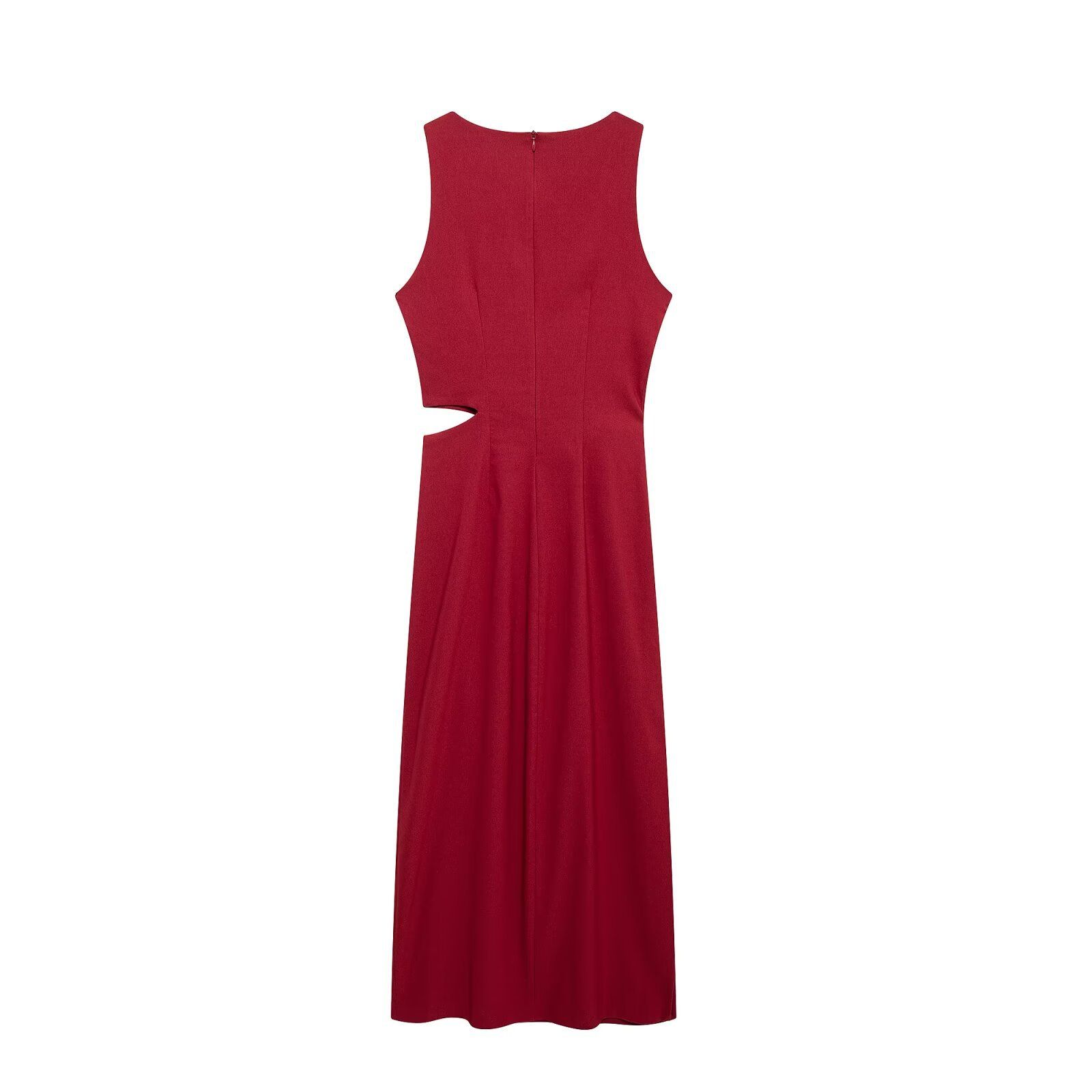 Midi Dress Open Front Classic European Style KUN-00002
