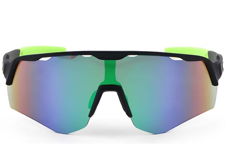 Lunettes de soleil irrégulières en plastique noir #BS1725-0055