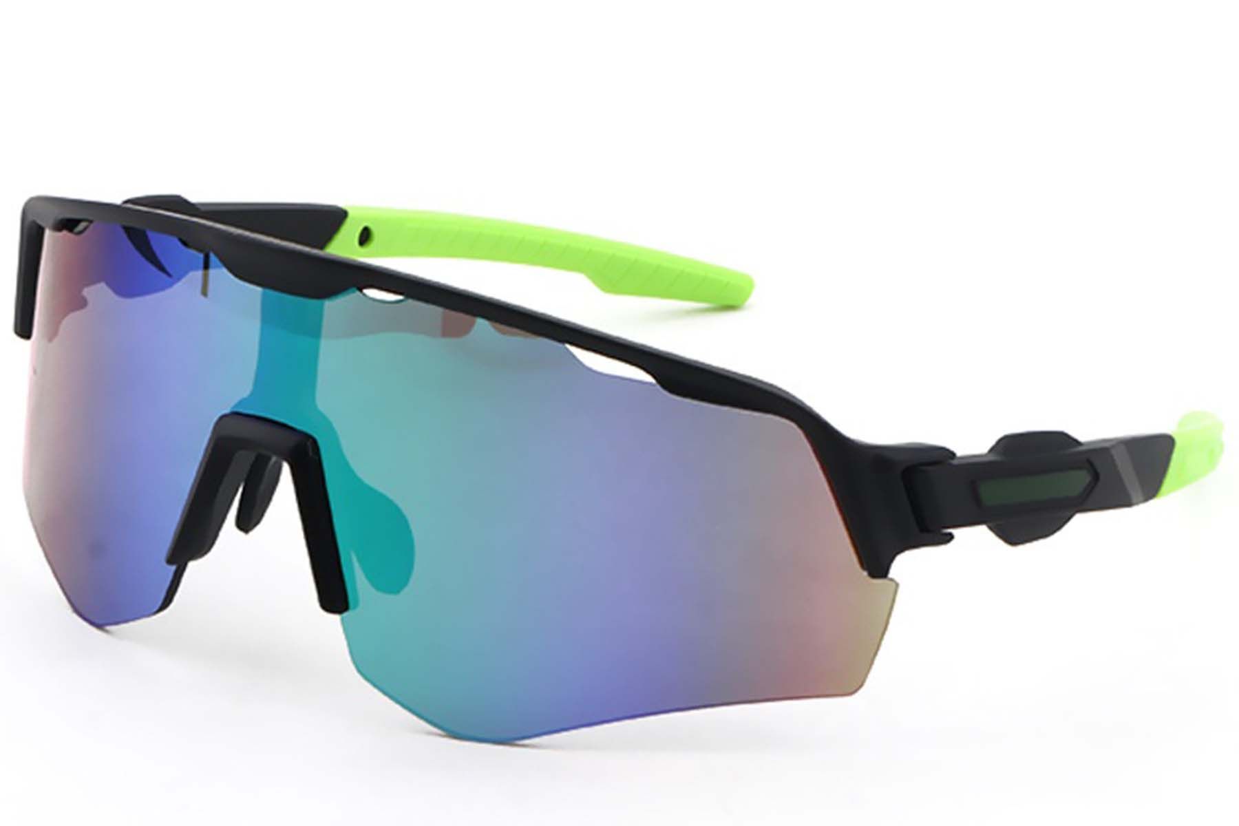 Irregular Black Plastic Sunglasses #BS1725-0055