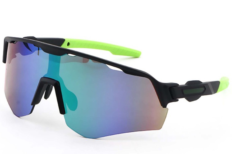 Lunettes de soleil irrégulières en plastique noir #BS1725-0055