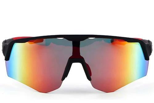 Irregular Black Plastic Sunglasses #BS1725-0053