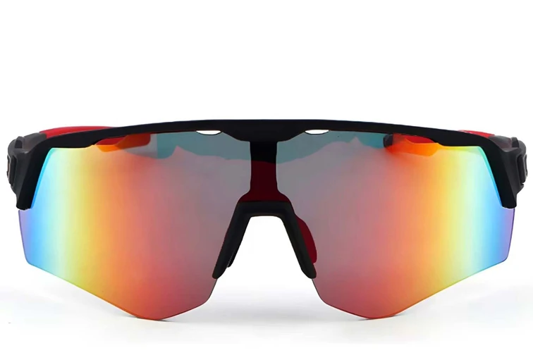 Lunettes de soleil irrégulières en plastique noir #BS1725-0053