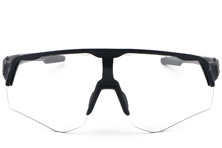 Lunettes de soleil irrégulières en plastique noir #BS1725-0051