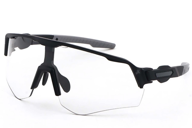 Gafas de sol irregulares de plástico negro #BS1725-0051