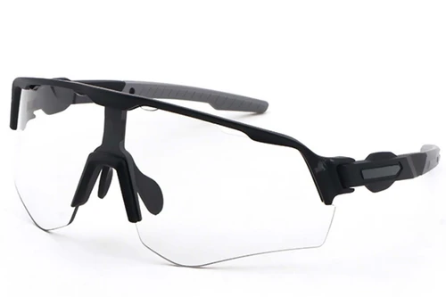 Irregular Black Plastic Sunglasses #BS1725-0051