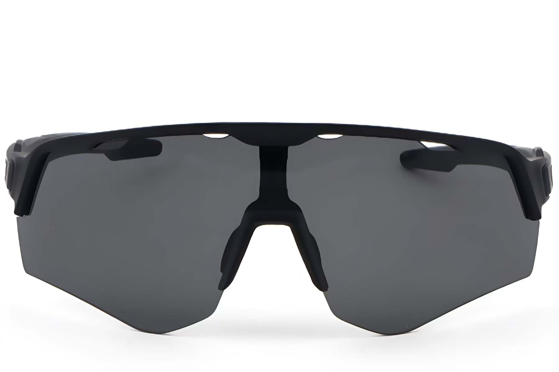 Irregular Black Plastic Sunglasses #BS1725-0052