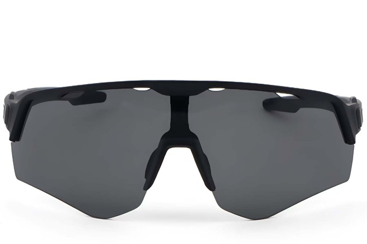 Lunettes de soleil irrégulières en plastique noir #BS1725-0052