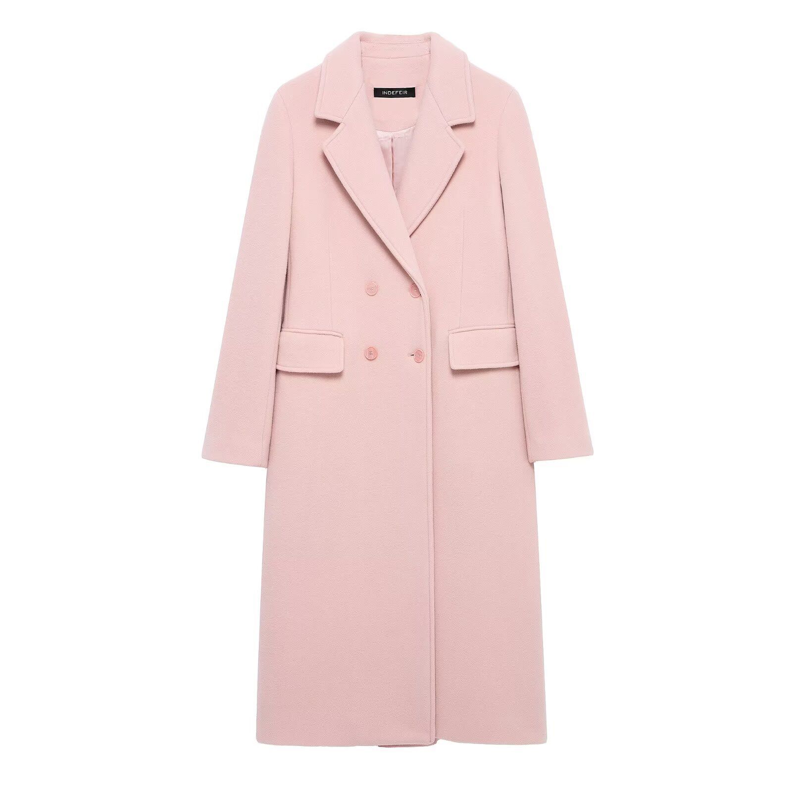 Abrigo de mezcla de lana, prenda informal de moda KUN-00021