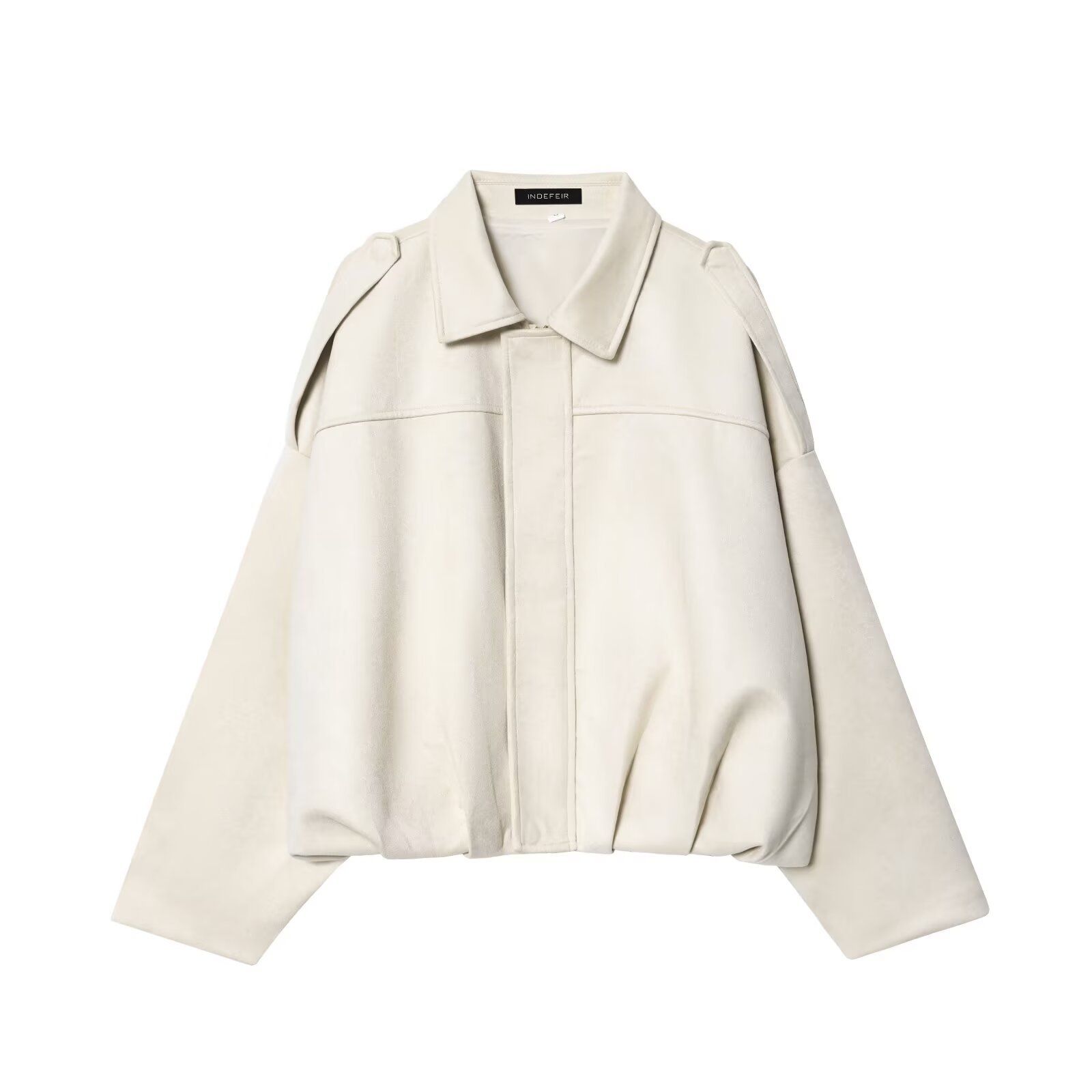 Faux Suede Bomber Jacket - Stylish Aviator Outerwear KUN-00075