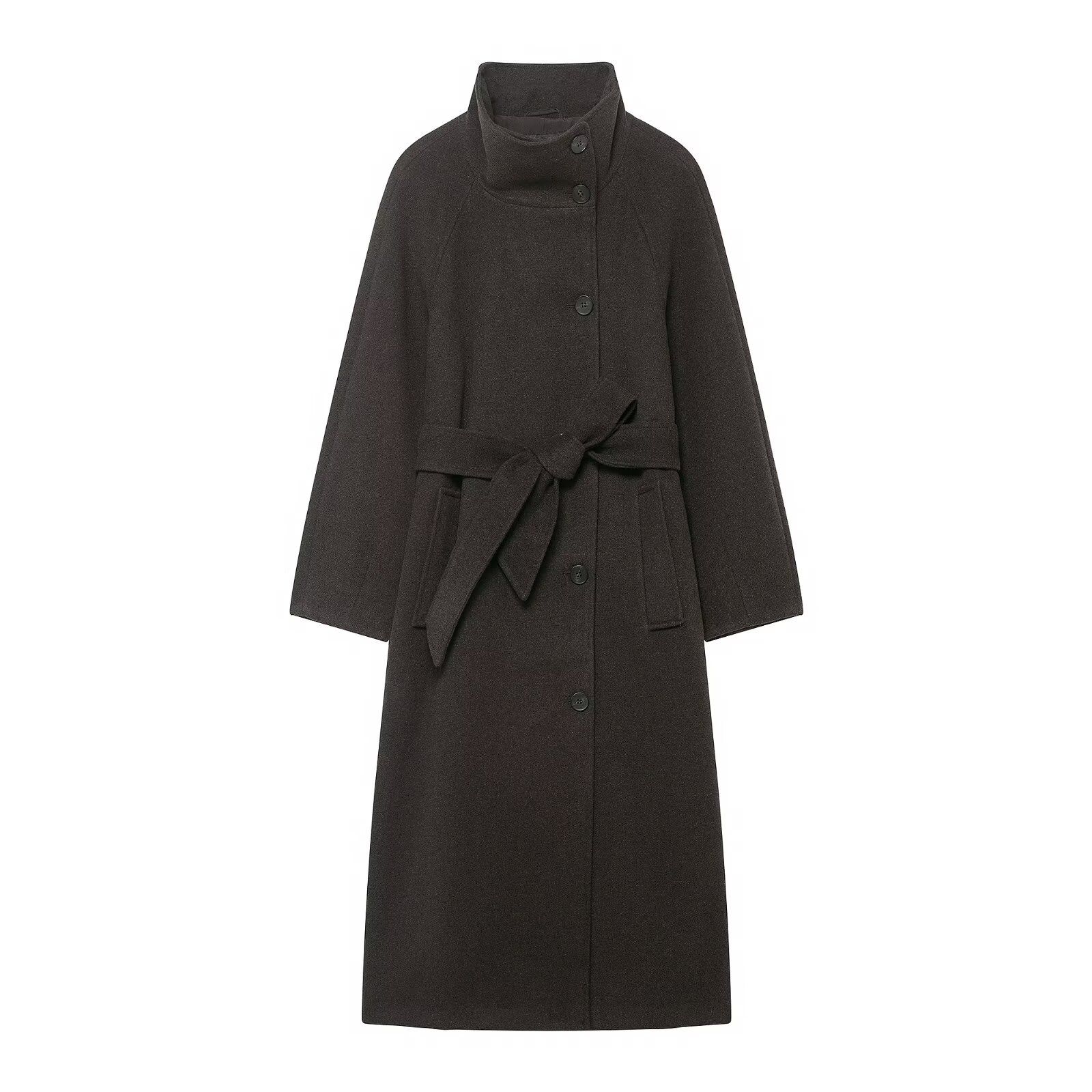 Cappotto trench da donna con cintura - Elegante cappotto casual KUN-00054