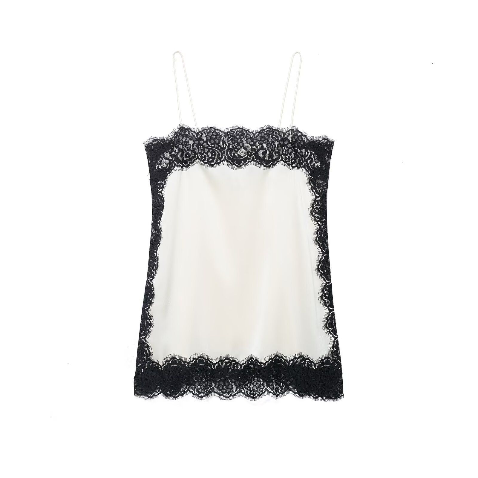 Silk Satin Lace Top - Elegant European Style KUN-00084