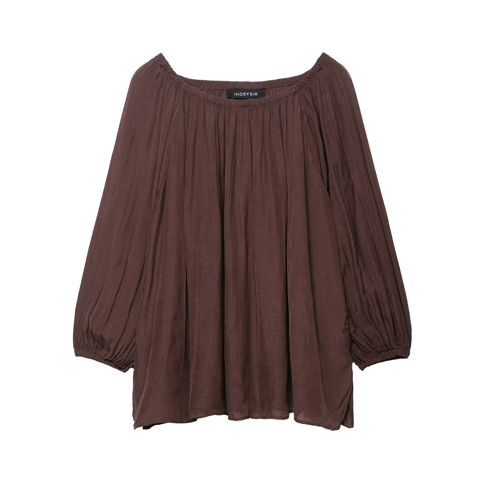 Blusa informal de moda con hombros descubiertos KUN-00040