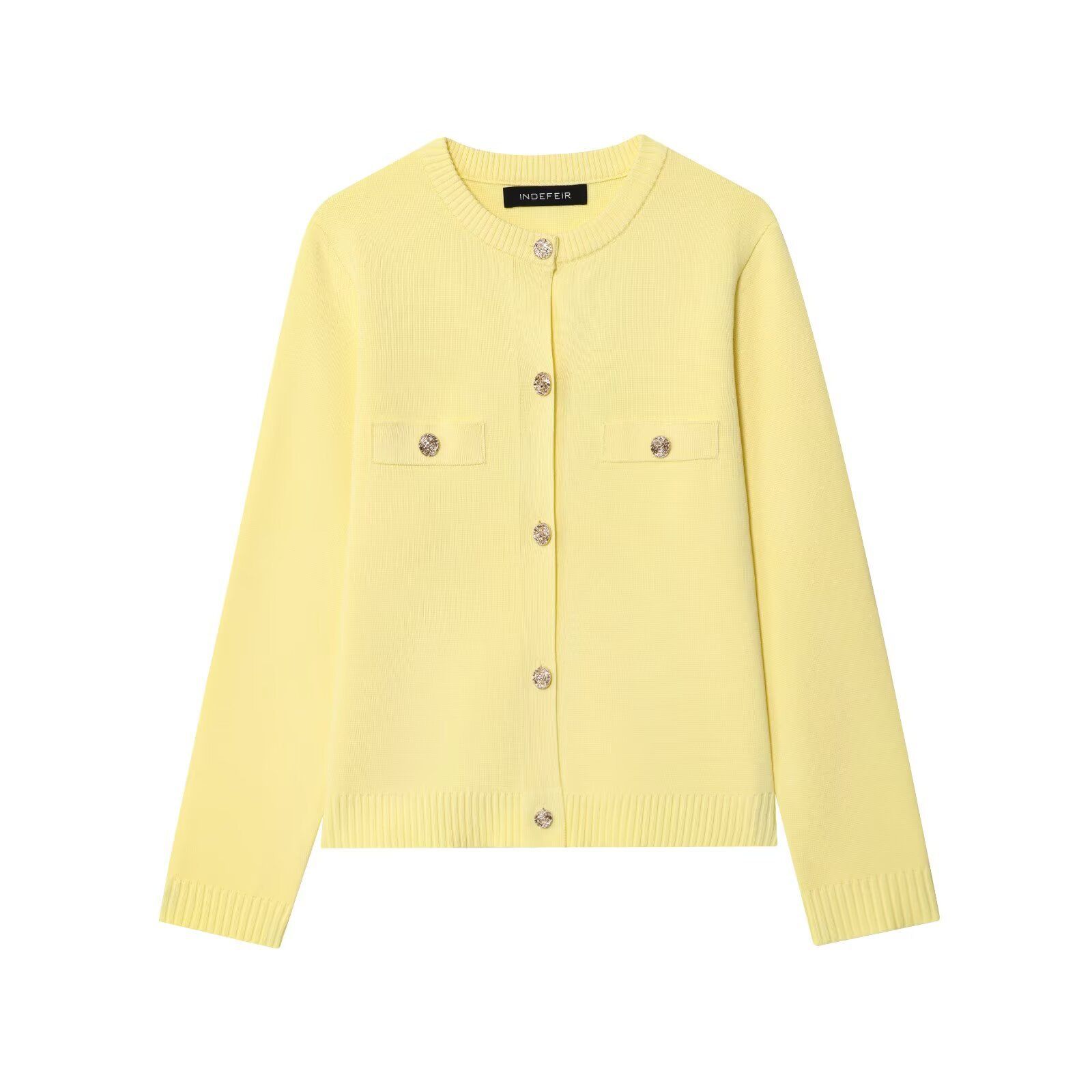Cárdigan de punto - Chaqueta informal moderna con botones dorados KUN-00039