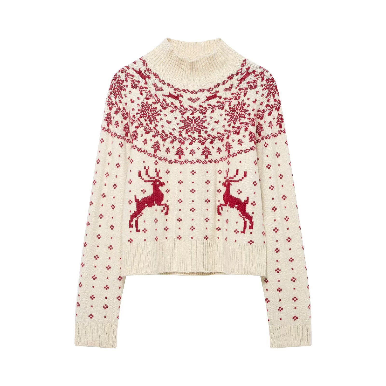 Suéter navideño de punto jacquard KUN-00065