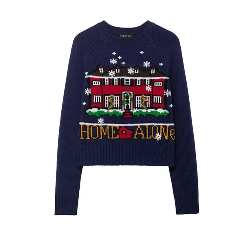 Suéter de punto - Jersey de jacquard - Inspirado en "Solo en casa" KUN-00064