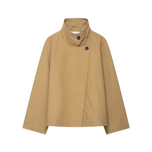 Women's Trendy Cropped Trench Coat - Stylish Casual Outerwear KUN-00146