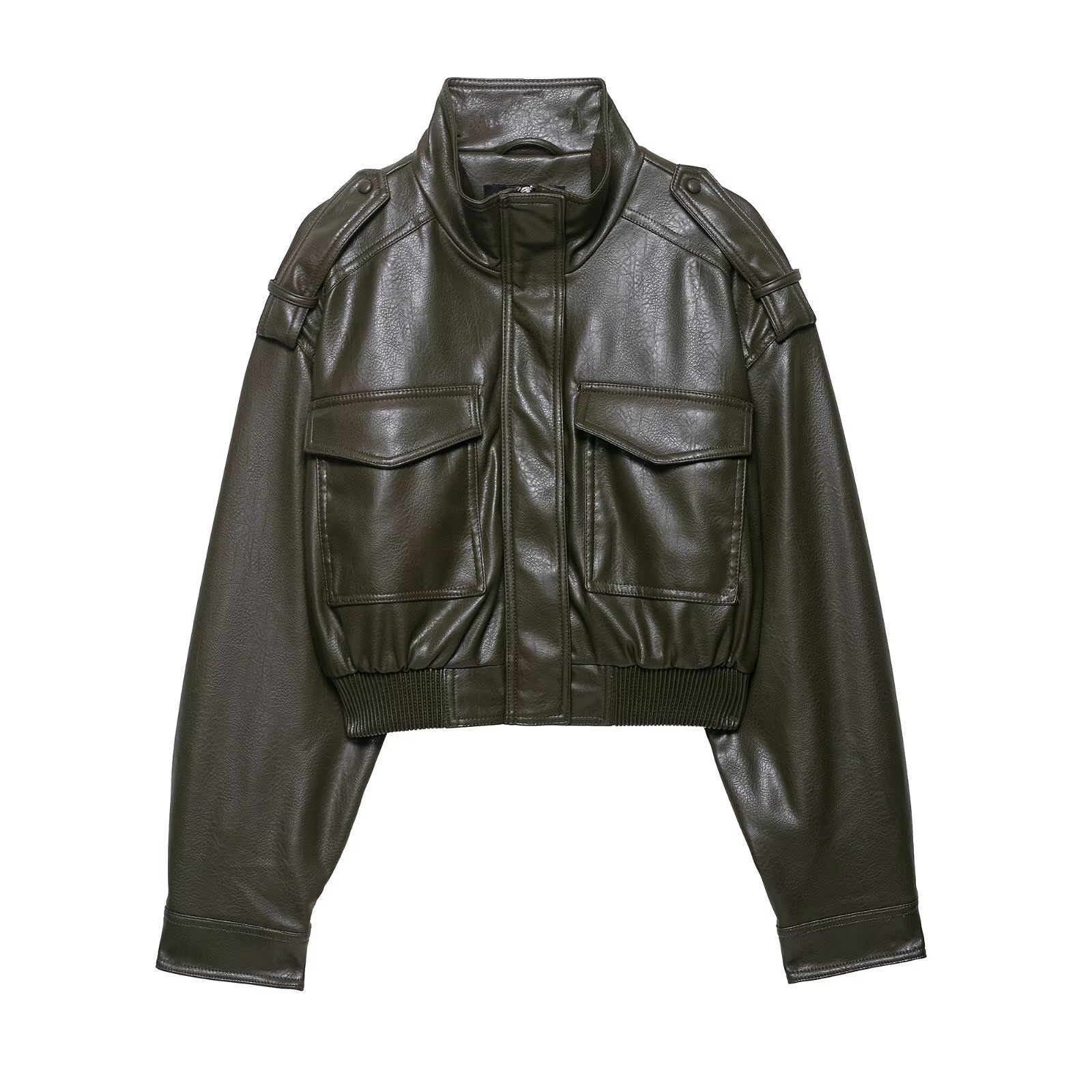 Giacca corta in similpelle - Elegante capospalla casual KUN-00131