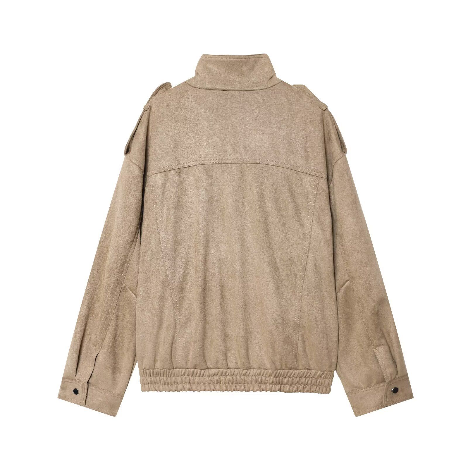 Giacca in pelle scamosciata - Capospalla casual di tendenza KUN-00134