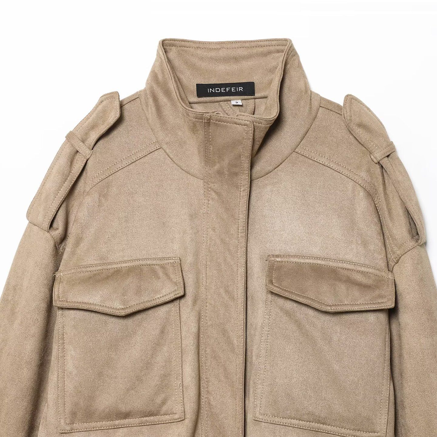 Giacca in pelle scamosciata - Capospalla casual di tendenza KUN-00134