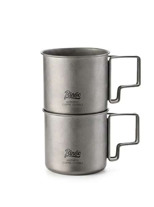 Bincoo Titanium Coffee Mug - Lightweight Outdoor Camping Cup 330ML