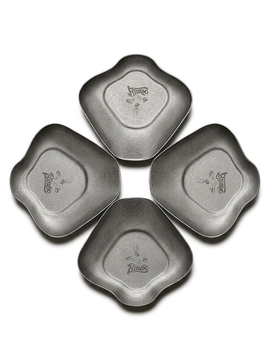Premium Titanium Coffee Bean Tray - Petal Design for Brewing