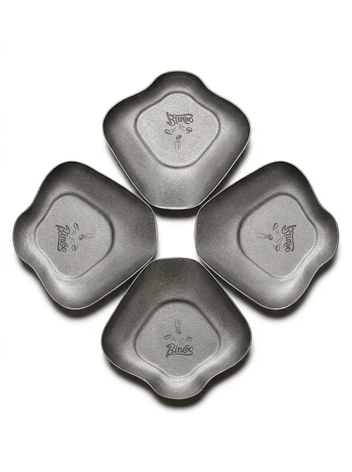 Premium Titanium Coffee Bean Tray - Petal Design for Brewing