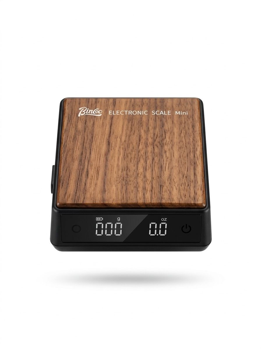Bincoo Mini Coffee Electronic Scale with Timer & Wood Top