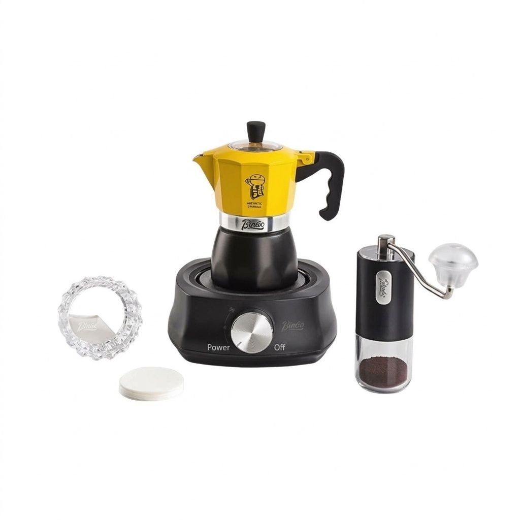 Bincoo Electric Moka Pot Coffee Maker with Heating Base
