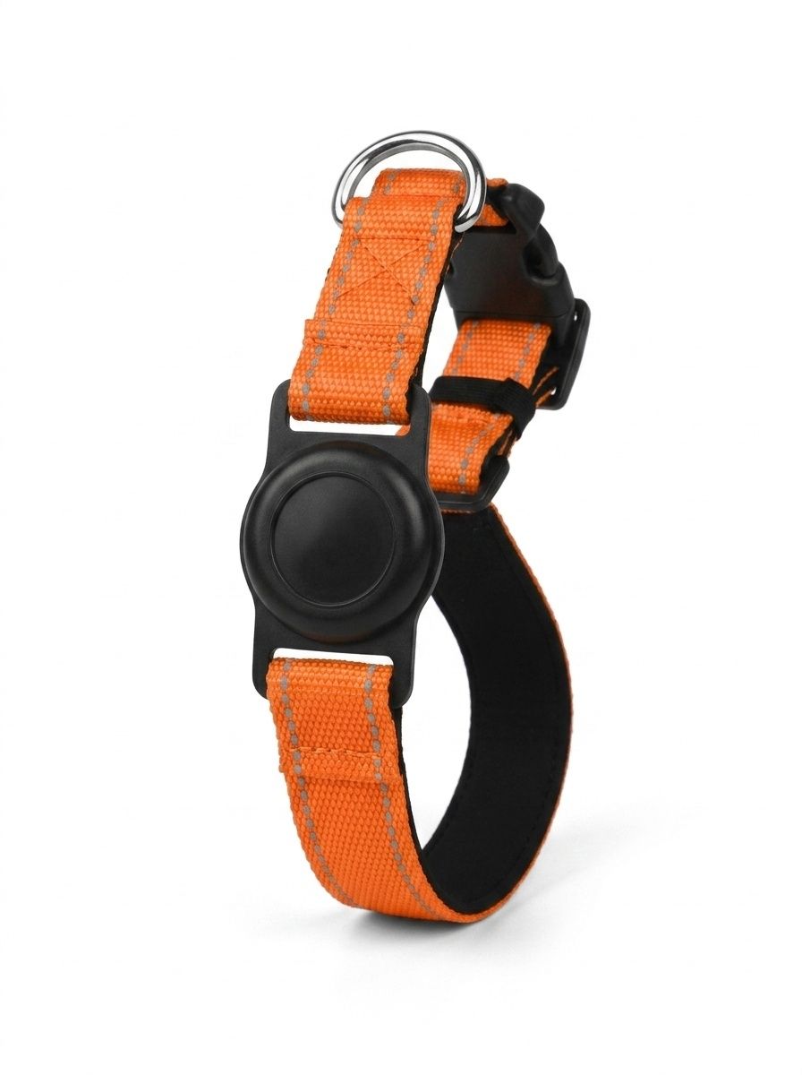 AirTag Dog Collar with Engravable ID & Reflective Strip