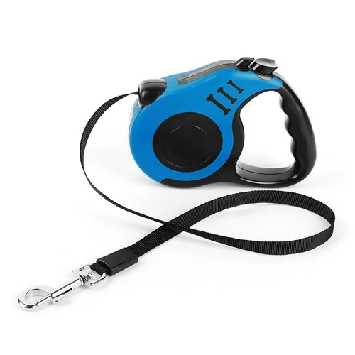 Retractable Dog Leash with One-Button Lock & Ergonomic Handle