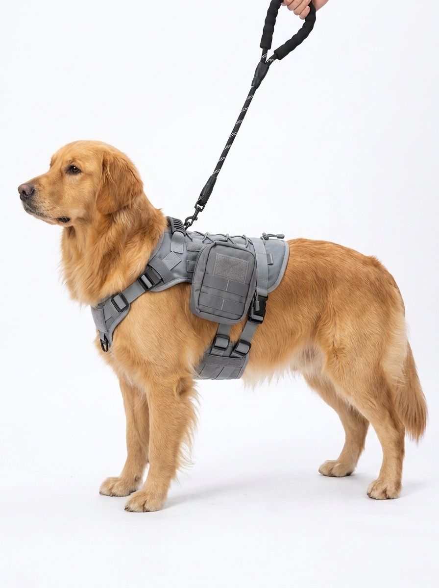 Durable Tactical Dog Harness - Adjustable No-Pull Vest for Training