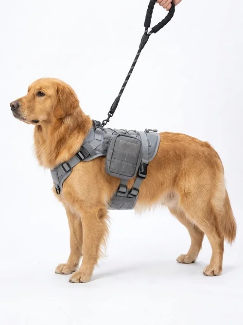Durable Tactical Dog Harness - Adjustable No-Pull Vest for Training