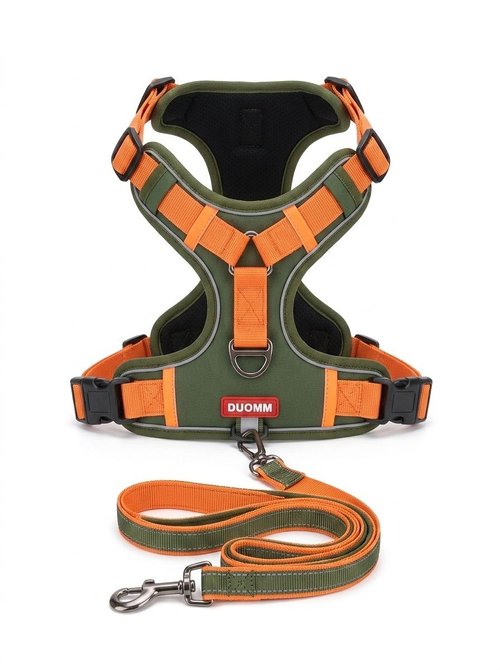 No-Pull Reflective Dog Harness with AirTag Pocket & Handle