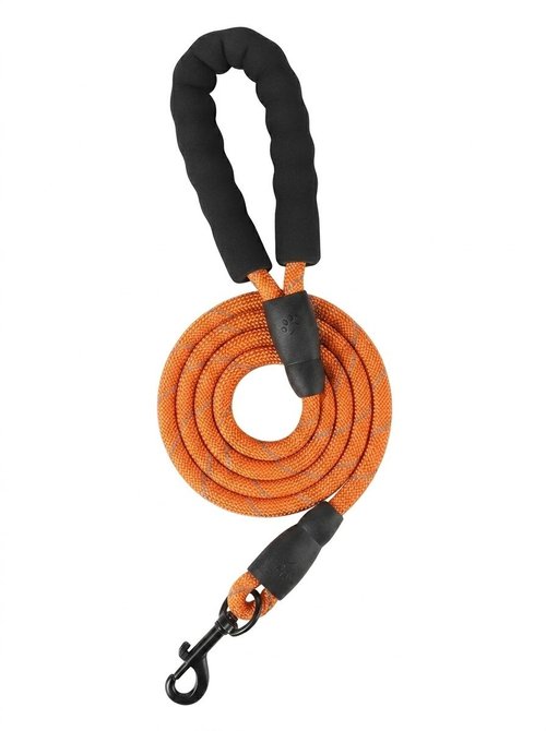 Reflective Nylon Dog Leash with Padded Handle for Medium Large Dogs