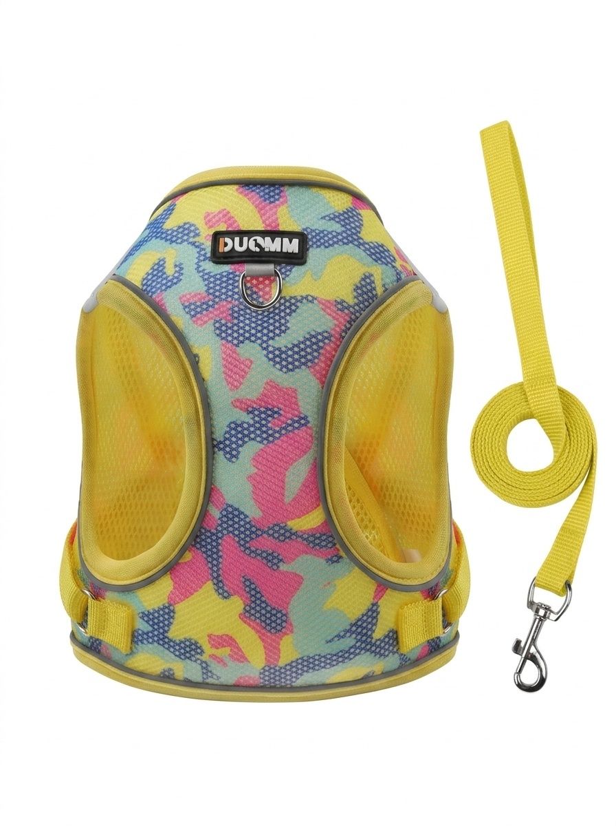Breathable Camouflage Pet Harness & Leash Set