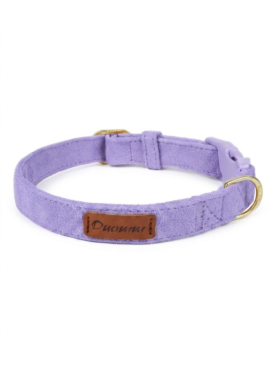 Soft Suede Pet Collar & Leash Set - Adjustable & Comfortable
