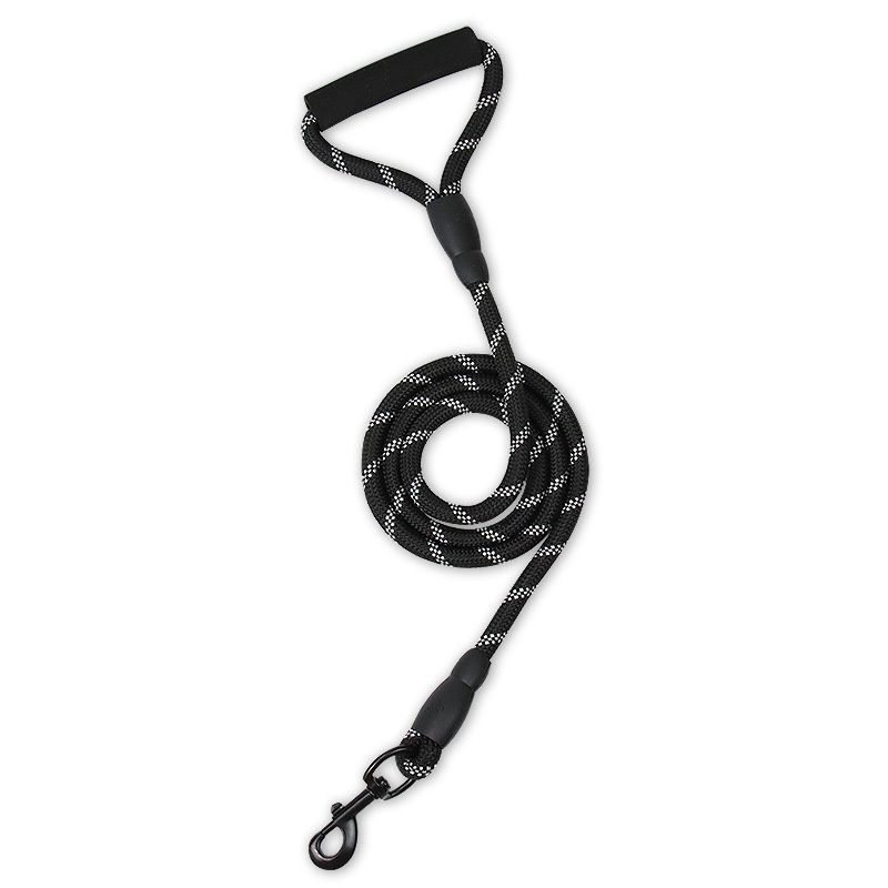 Reflective Rope Dog Leash with Padded Handle for Walking