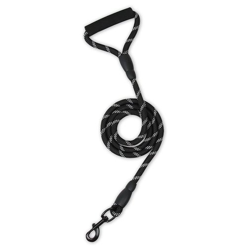 Reflective Rope Dog Leash with Padded Handle for Walking