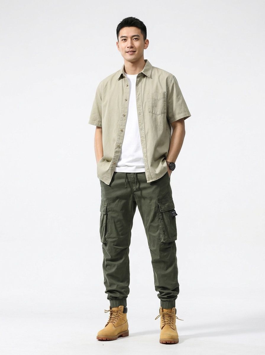 Tapered Fit Multi-Pocket Men's Cargo Pants for Casual Wear