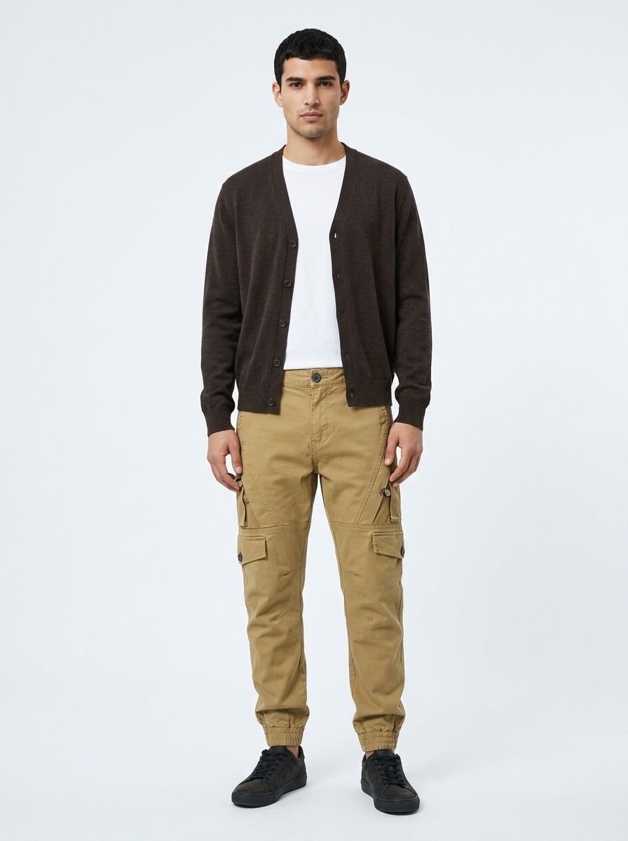 Functional Outdoor Performance Men's Cargo Pants for Casual Athletic Wear