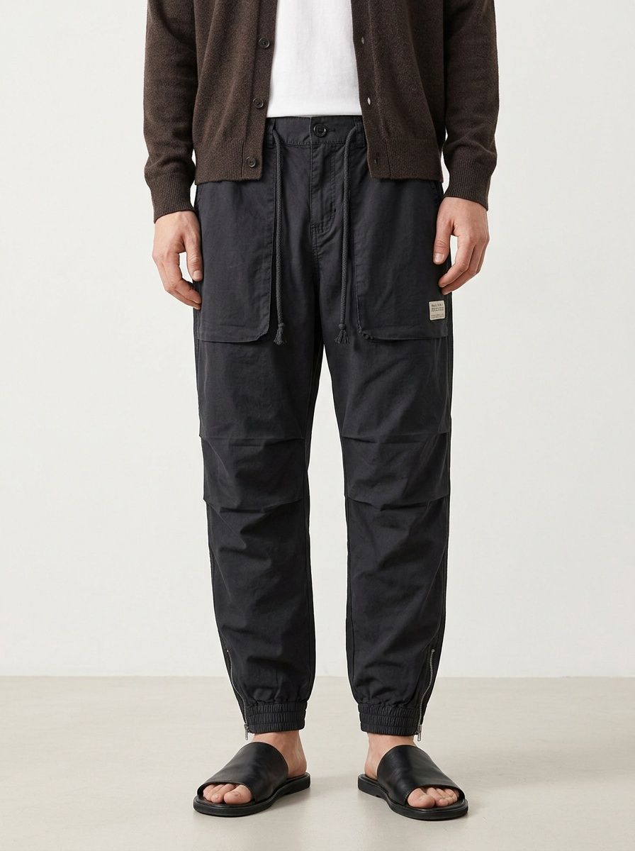 Vintage-Inspired Tapered Men's Cargo Pants for Casual Wear
