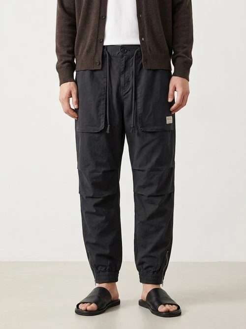 Vintage-Inspired Tapered Men's Cargo Pants for Casual Wear