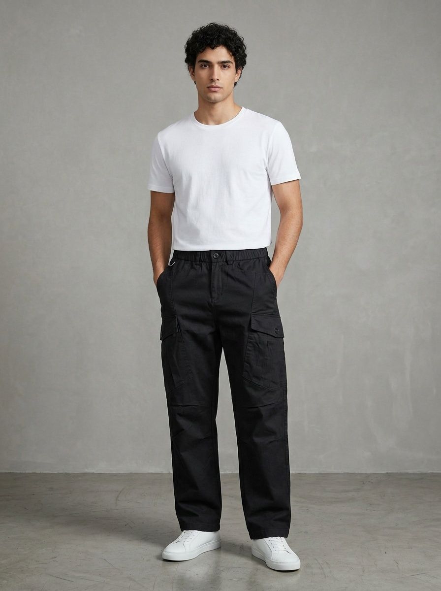 Functional Pleated Multi-Pocket Casual Men's Cargo Pants