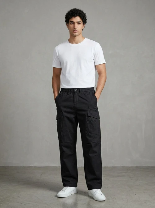 Functional Pleated Multi-Pocket Casual Men's Cargo Pants