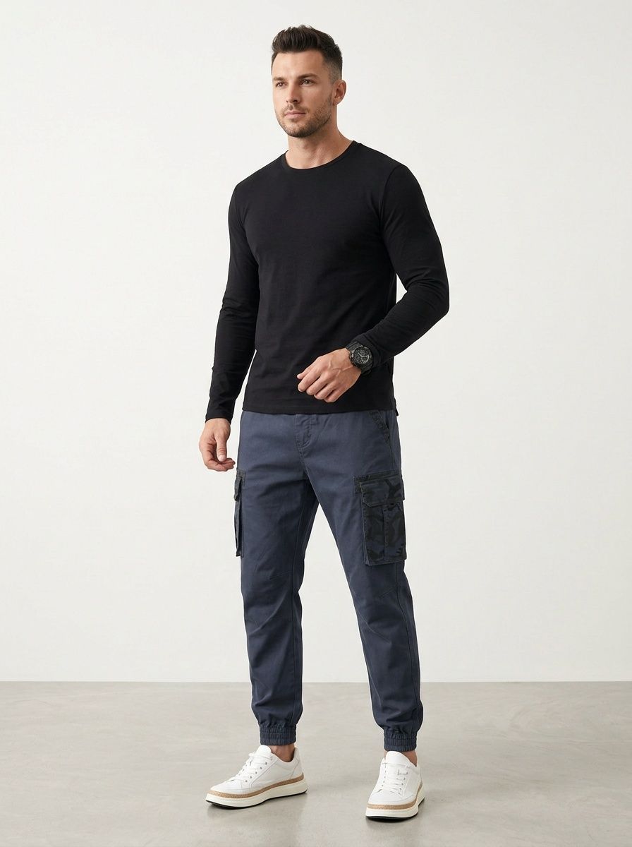 Slim Fit Camouflage Multi-Pocket Men's Cargo Pants for Casual Streetwear