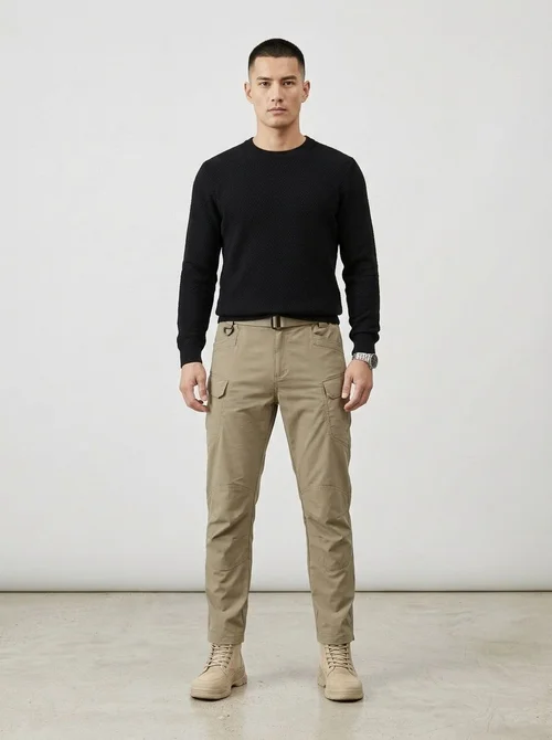 Slim Fit Vintage Straight Leg Men's Cargo Pants